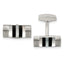 Chisel Stainless Steel Polished Mother of Pearl and Onyx Cufflinks
