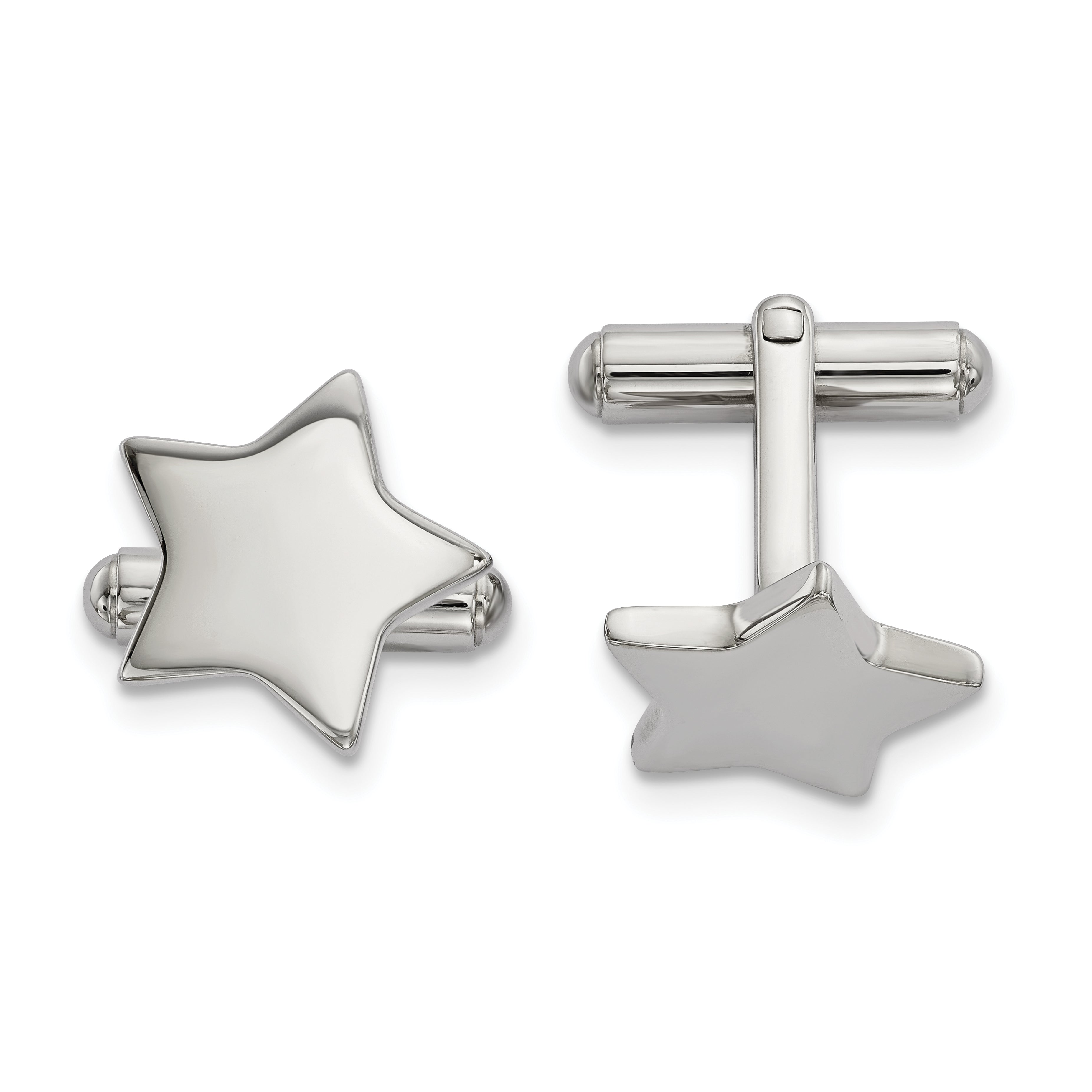 Chisel Stainless Steel Polished Star Cufflinks Main image