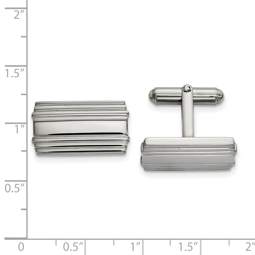 Polished Cufflinks in Stainless Steel