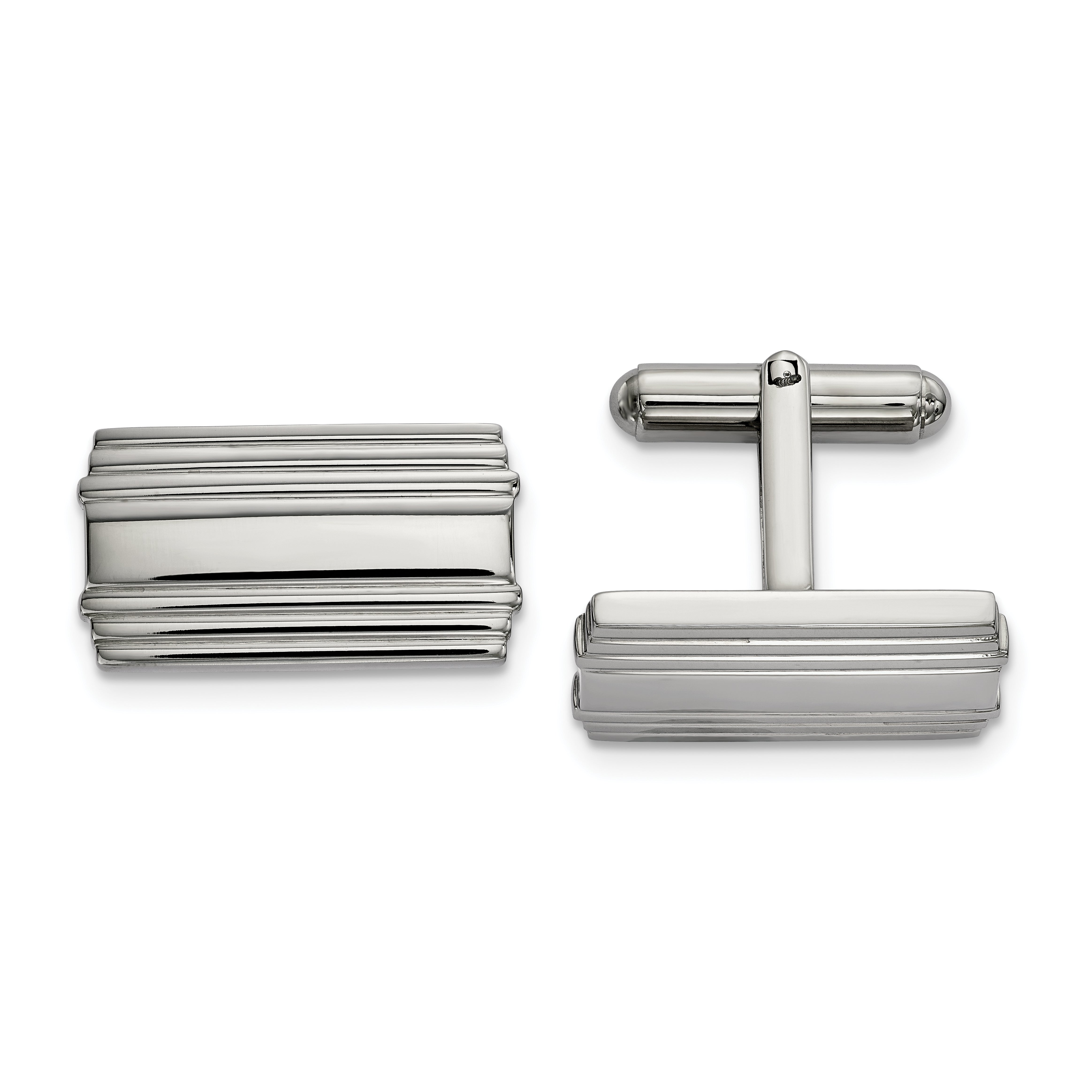 Chisel Stainless Steel Polished Cufflinks Main image
