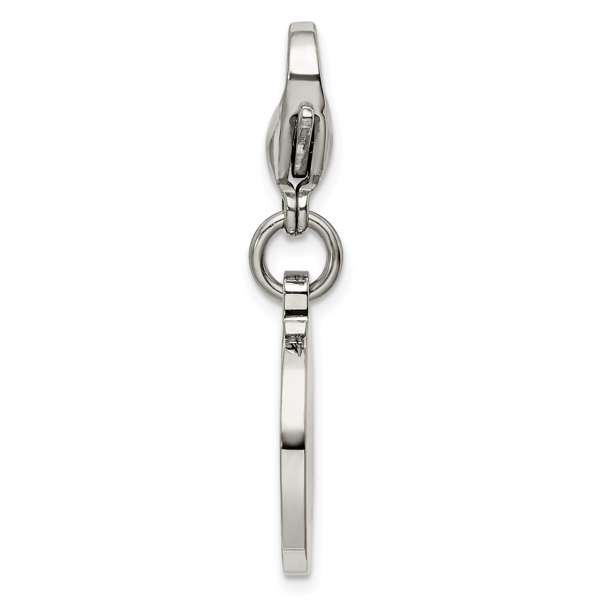 Chisel Stainless Steel Polished with Red Enamel Medical ID Charm Secondary image