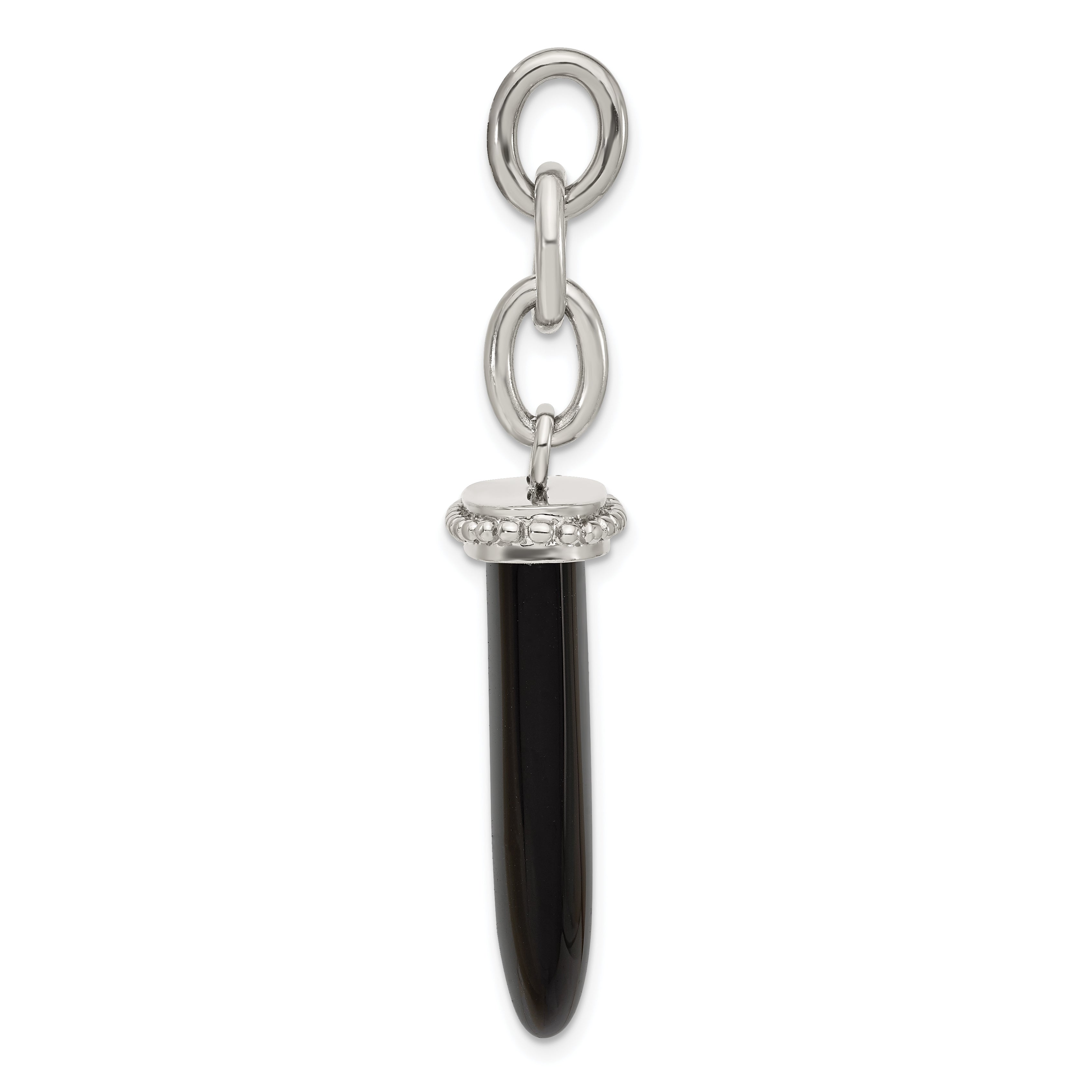 Stainless Steel Onyx Fang Interchangeable Charm Pendant Secondary image