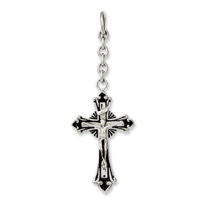 Crucifix Charm in Stainless Steel, 76mm, Interchangeable - Sophia Jewelers