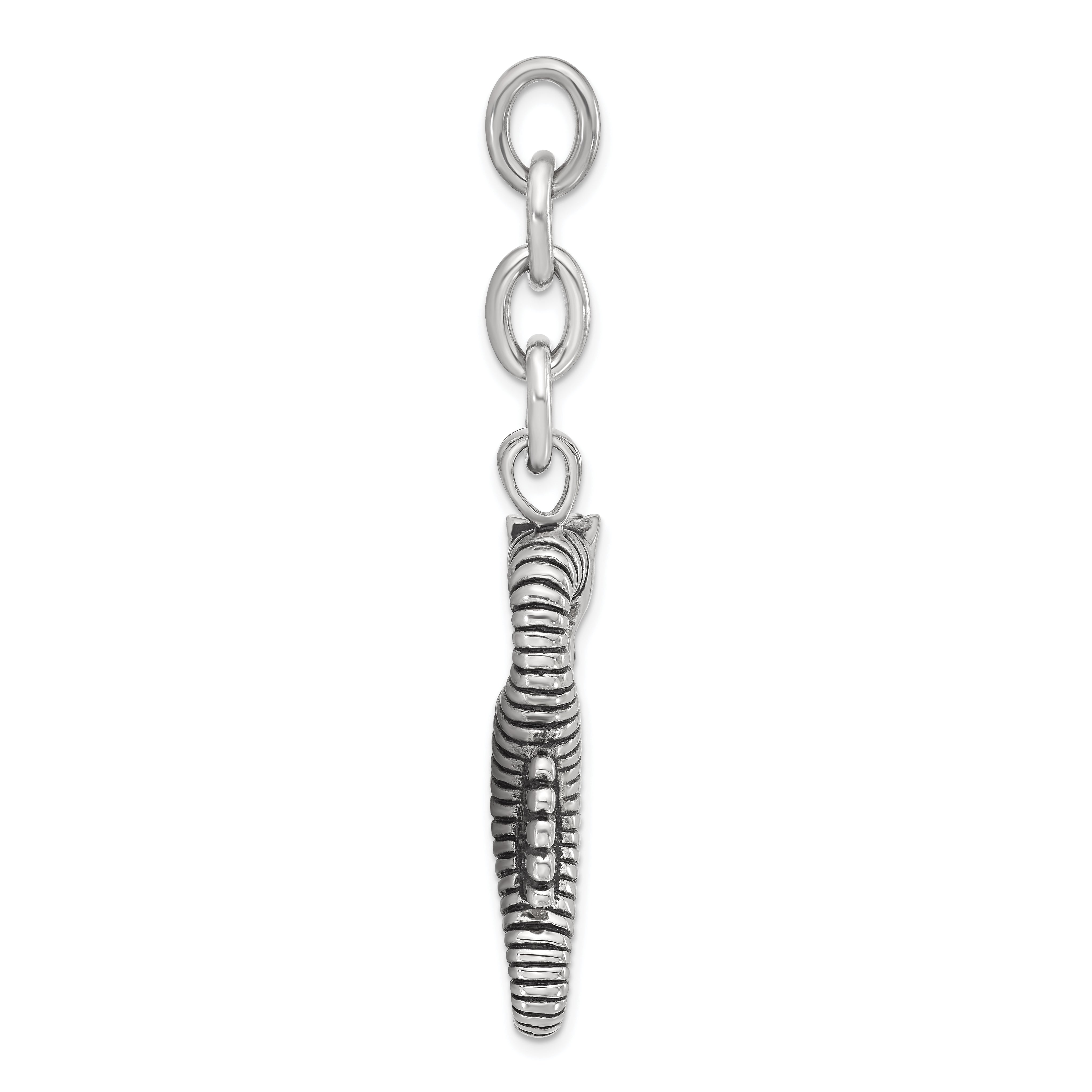 Stainless Steel Antiqued Seahorse Interchangeable Charm Pendant Secondary image