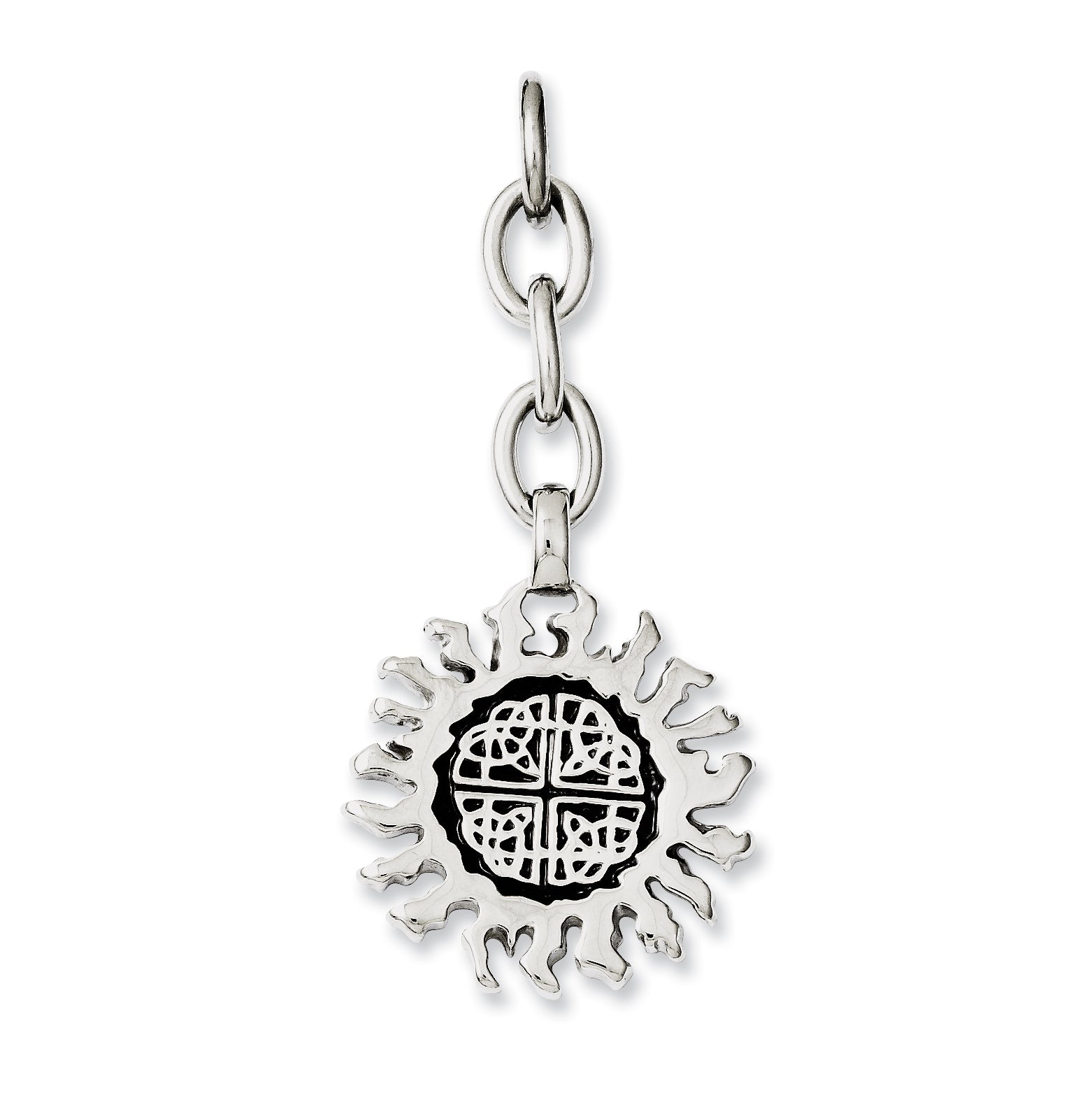 Stainless Steel Celtic Sun Interchangeable Charm Pendant Main image