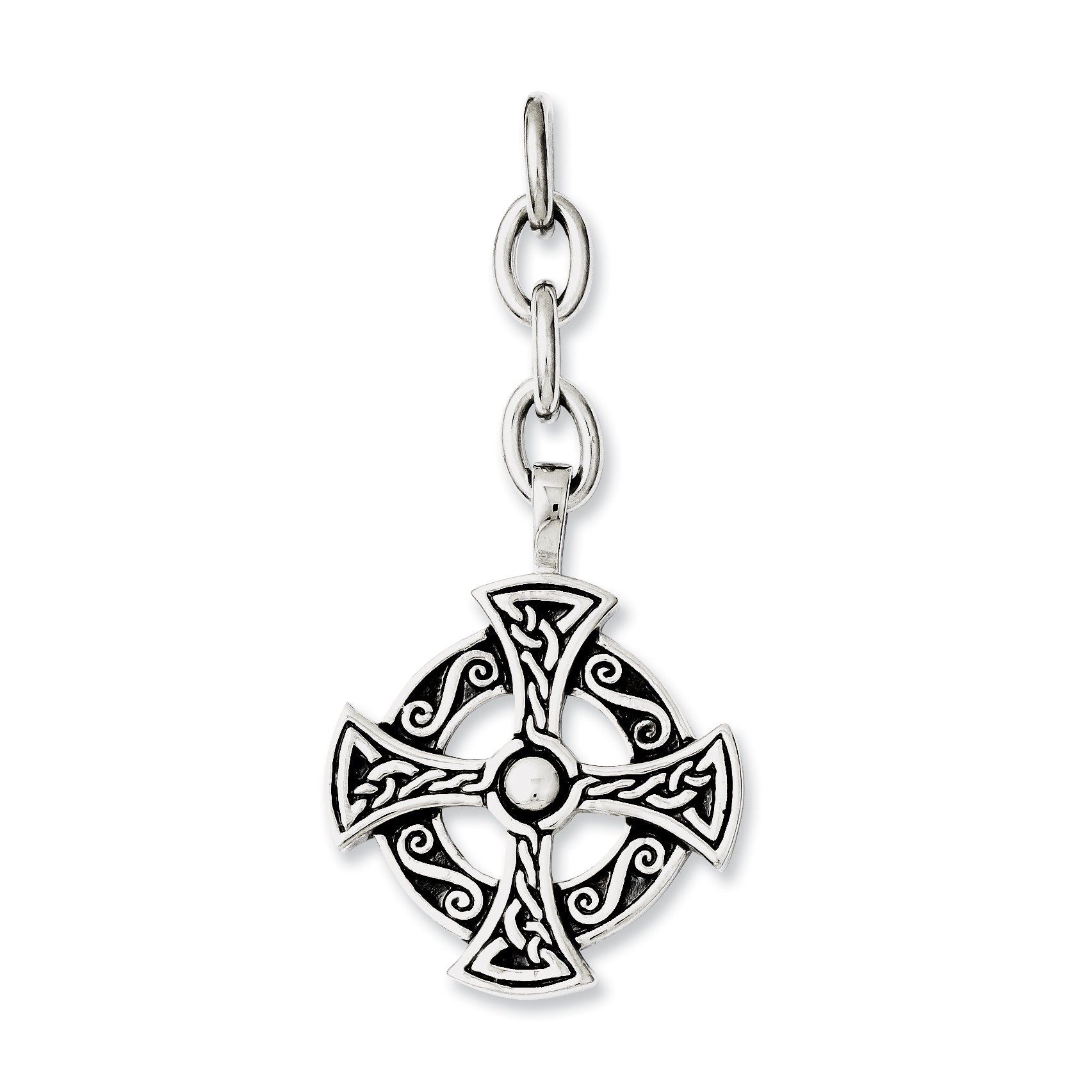 Stainless Steel Celtic Cross Interchangeable Charm Pendant Main image