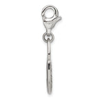 Crystal Lock Charm in Stainless Steel