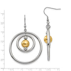 Sophia Jewelers Gold-Tone Stainless Steel Shepherd Hook Earrings With Polished Finish
