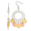 Stainless Steel and Gold-tone & Rose-tone IP-plated Fancy Dangle Earrings