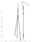 Graduated Three-Bar Dangle Earrings in Stainless Steel