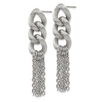 Polished Chain Dangle Earrings in Stainless Steel