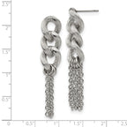 Polished Chain Dangle Earrings in Stainless Steel