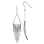 Stainless Steel Polished Triangle w/Bar Dangle Shepherd Hook Earrings