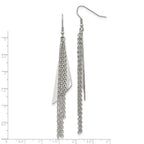 Sophia Jewelers Polished Stainless Steel Multi-Chain Dangle Earrings