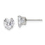 Chisel Stainless Steel Polished 7mm Heart CZ Stud Post Earrings