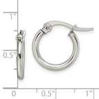 Sophia Jewelers Stainless Steel Polished Hoop Earrings with Gift Pouch