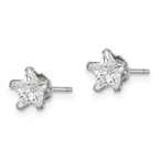 Star CZ Stud Earrings in Stainless Steel