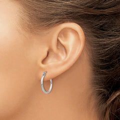 Sophia Jewelers Polished Stainless Steel Hoop Earrings Gift Ready