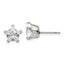 Chisel Stainless Steel Polished 8mm Star CZ Stud Post Earrings