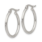 Polished Hoop Earrings in Stainless Steel, 22mm