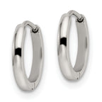 Polished Endless Hinged Hoop Earrings in Stainless Steel