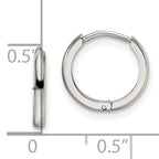 Polished Endless Hinged Hoop Earrings in Stainless Steel