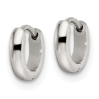 Polished Endless Hinged Hoop Earrings in Stainless Steel