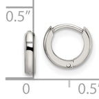 Polished Endless Hinged Hoop Earrings in Stainless Steel