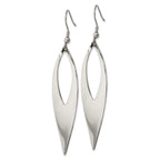 Chisel Stainless Steel Polished Dangle Shepherd Hook Earrings