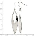 Chisel Stainless Steel Polished Dangle Shepherd Hook Earrings