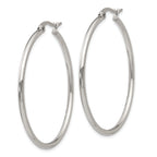 Sophia Jewelers Polished Stainless Steel Hoop Earrings Gift Ready