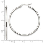 Sophia Jewelers Polished Stainless Steel Hoop Earrings Gift Ready