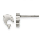Chisel Stainless Steel Polished Dolphin Post Earrings