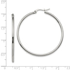 Sophia Jewelers Polished Stainless Steel Women's Hoop Earrings Gift Ready