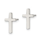Cross Post Earrings in Stainless Steel