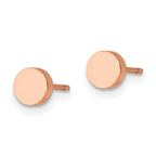 Rose-Tone Circle Post Earrings in Stainless Steel