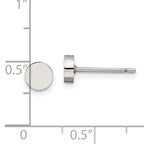 Polished Circle Post Earrings in Stainless Steel