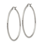 Polished Hoop Earrings in Stainless Steel, 48mm