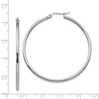 Polished Hoop Earrings in Stainless Steel, 48mm