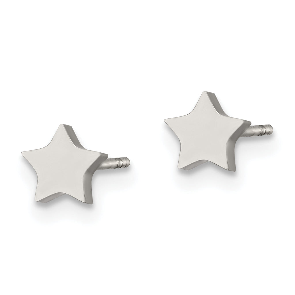 Chisel Stainless Steel Polished Star Post Earrings