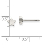 Chisel Stainless Steel Polished Star Post Earrings