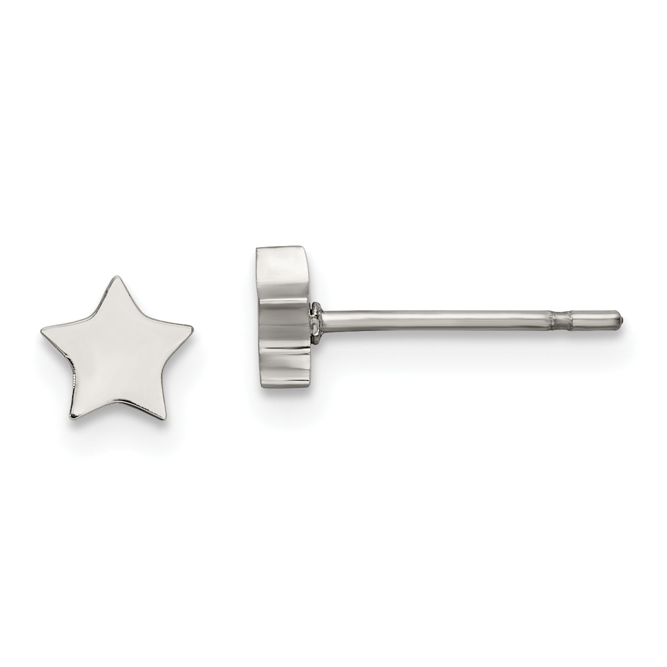 Chisel Stainless Steel Polished Star Post Earrings Main image