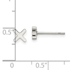 Chisel Stainless Steel Polished X Post Earrings