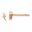 Chisel Stainless Steel Polished Rose IP-plated Lightning Bolt Post Earrings
