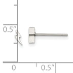 Chisel Stainless Steel Polished Lightning Bolt Post Earrings