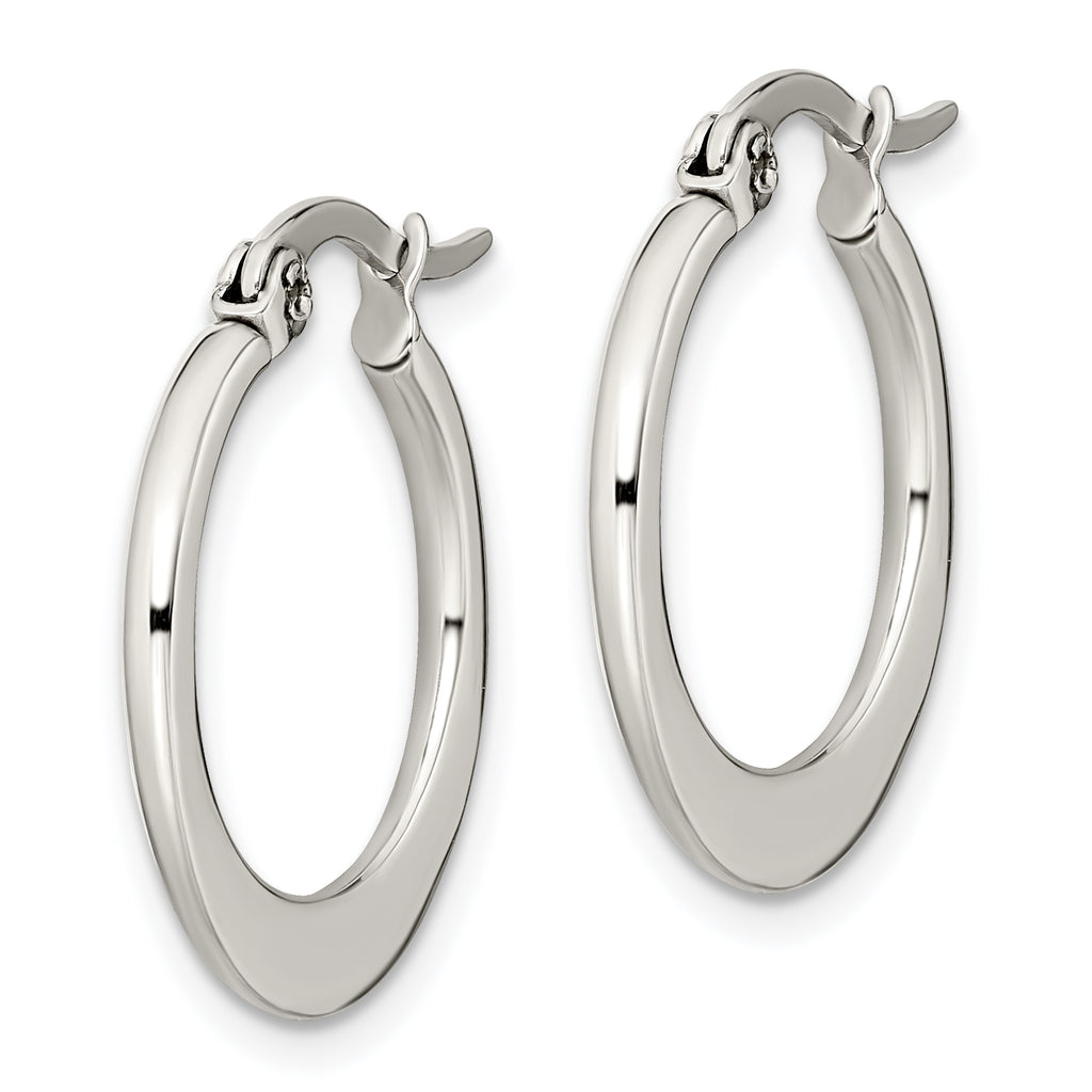 Polished Hoop Earrings in Stainless Steel