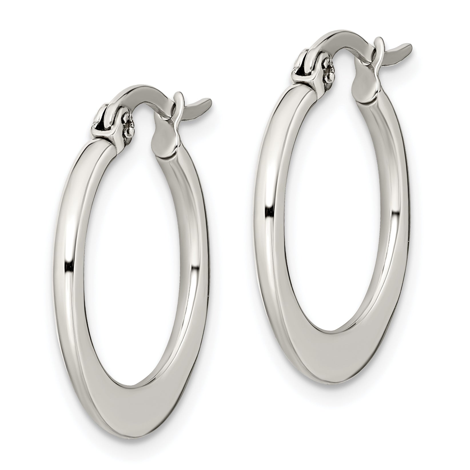 Polished Hoop Earrings in Stainless Steel