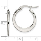 Polished Hoop Earrings in Stainless Steel