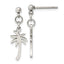 Chisel Stainless Steel Polished Palm Tree Post Dangle Earrings