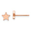 Chisel Stainless Steel Polished Rose IP-plated Star Post Earrings